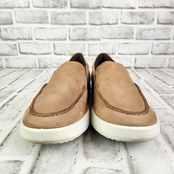 ECCO Cathum Men\'s US 10-10.5 EU 44 Brown Tan Nubuck Leather Moc Toe Slip-On Shoe main image 7